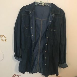 Button down jean top
